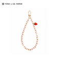 Cute Pink Enamel Chain Phone Wrist Strap