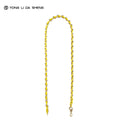 Bright Yellow Polyester Metal Chain Phone Crossbody Strap