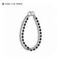 Dual Layer Wrist Phone Strap with Metal Ring Clasp