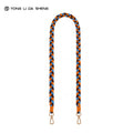 Multicolor Hand Woven Phone Lanyard with Gold Metal