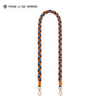 Multicolor Hand Woven Phone Lanyard with Gold Metal