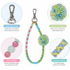 Colorful Braided Phone Straps Bead Wrist Lanyard