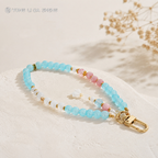 Quartz Cat's-Eye Beaded Phone Wrist Strap