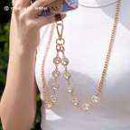 Gold Plated Metal Chain Crossbody Phone Strap