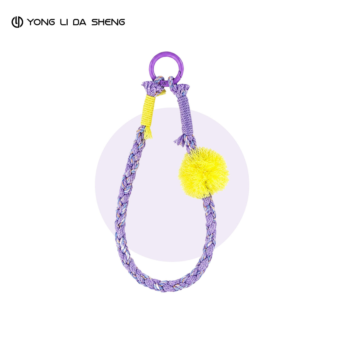 Hand‑Braided Cotton Wrist Strap Decorative Bag Key Phone Charm