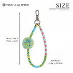 Colorful Braided Phone Straps Bead Wrist Lanyard