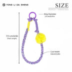 Hand‑Braided Cotton Wrist Strap Decorative Bag Key Phone Charm