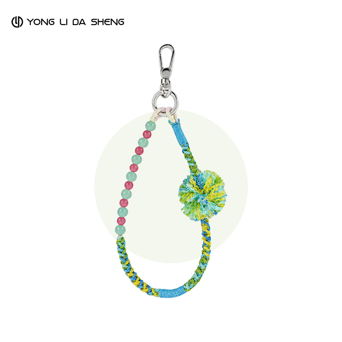 Colorful Braided Phone Straps Bead Wrist Lanyard