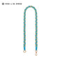 Multicolor Hand Woven Phone Lanyard with Gold Metal